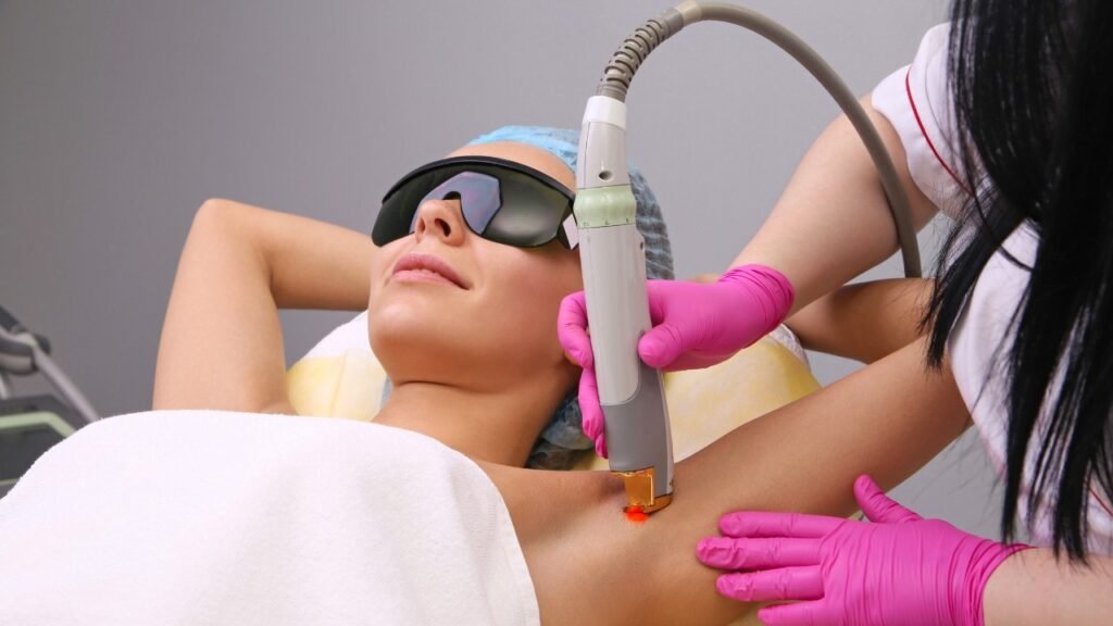 Laser hair removal treatment for long-term hair reduction and smoother skin